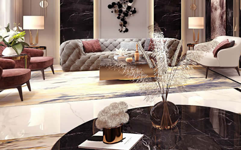 photo of an elegant sofa