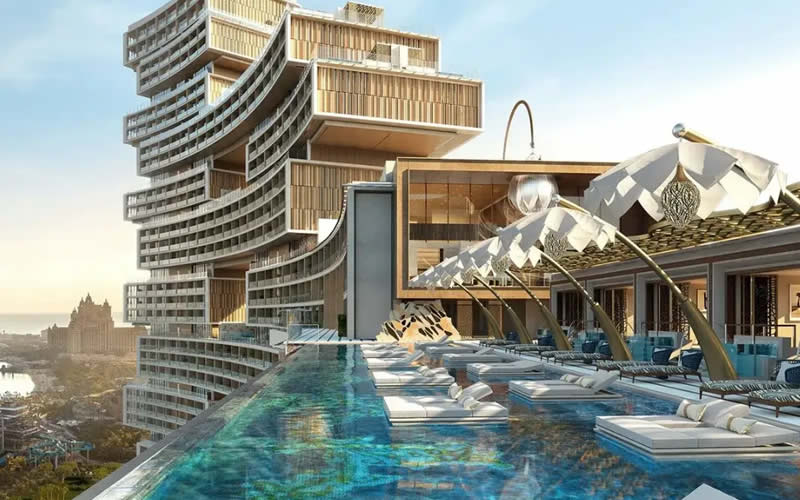 photo of elegant swimming pool area in atlantis palm jumeirah