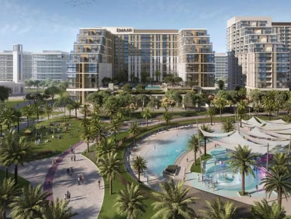 photo of an building residence with a swimming pool amenity