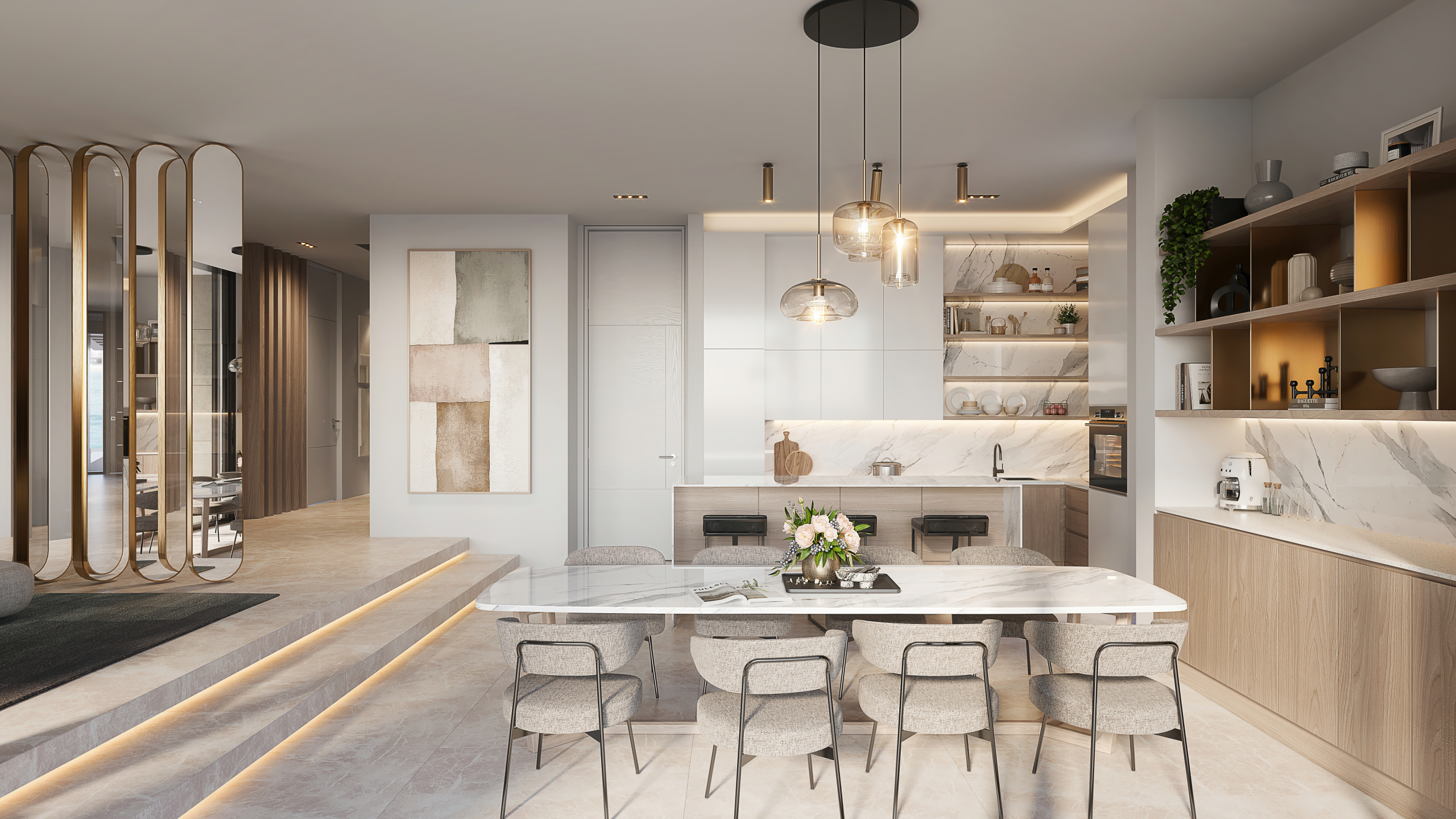 GV01_S05_LIVING_KITCHEN_FINAL PALM JEBEL ALI BEACHFRONT OCEAN WHISPER